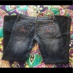 7 For All Mankind Pink A-Pocket Jeans